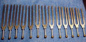 set of tuning forks