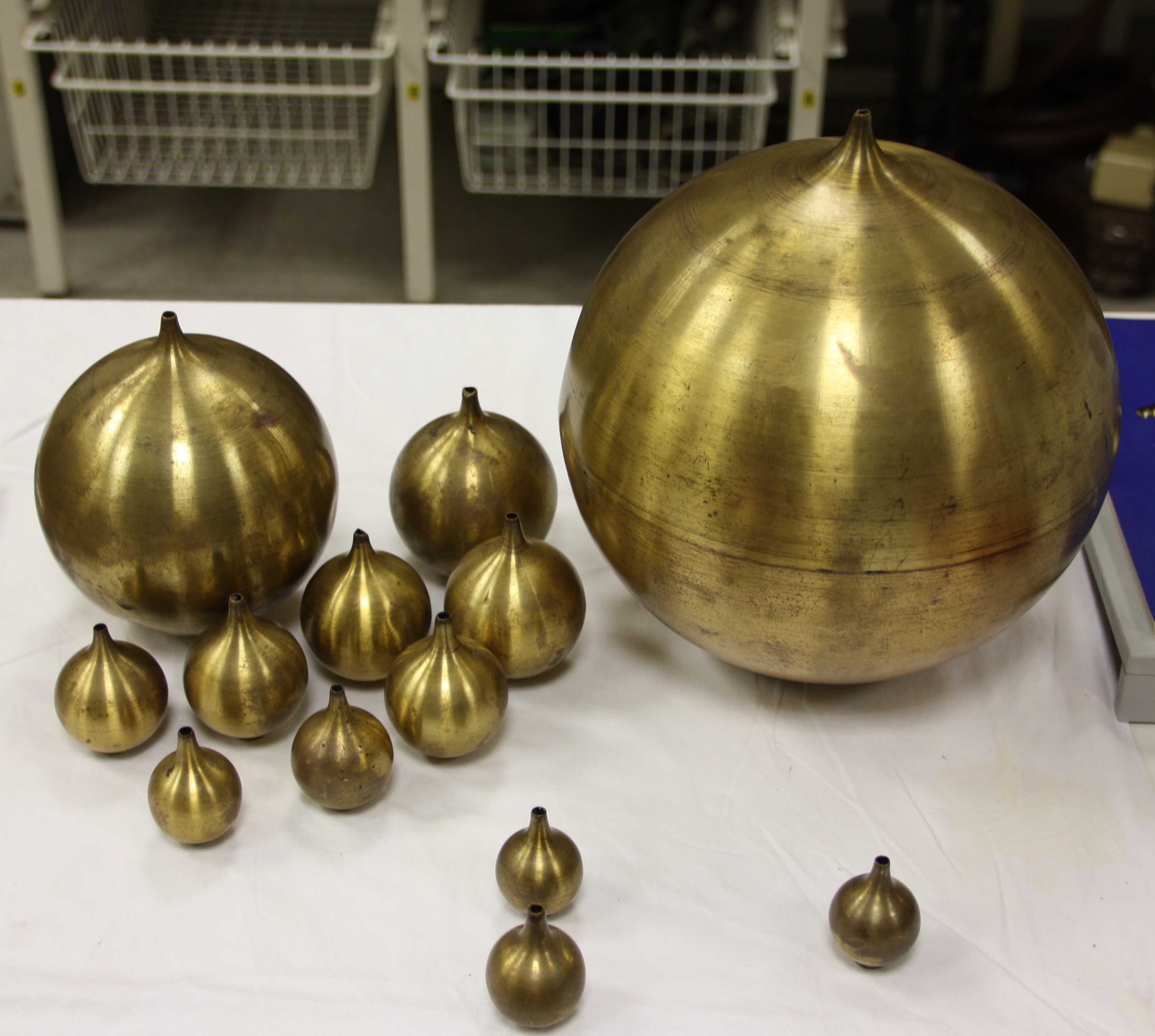 set of Koenig brass resonators in the Physiology of Hearing Collection in the Department of Physiology, Charité campus